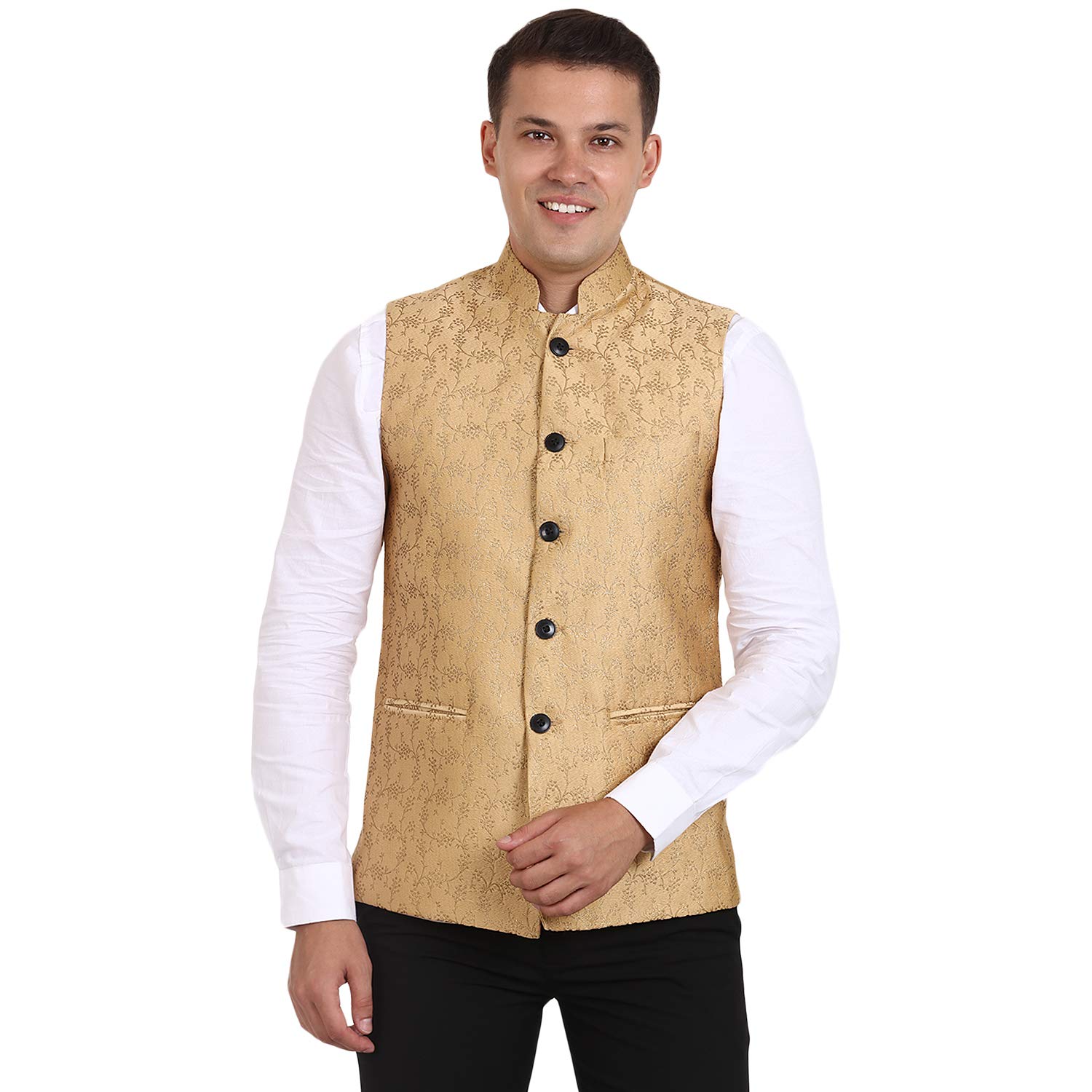 veera paridhaan Men's Printed Banarsi Nehru Jacket(VP007084)-picture-39