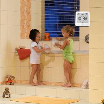 Digital Waterproof Bathroom Hanging Wall Clock with Shower Countdown Timer
