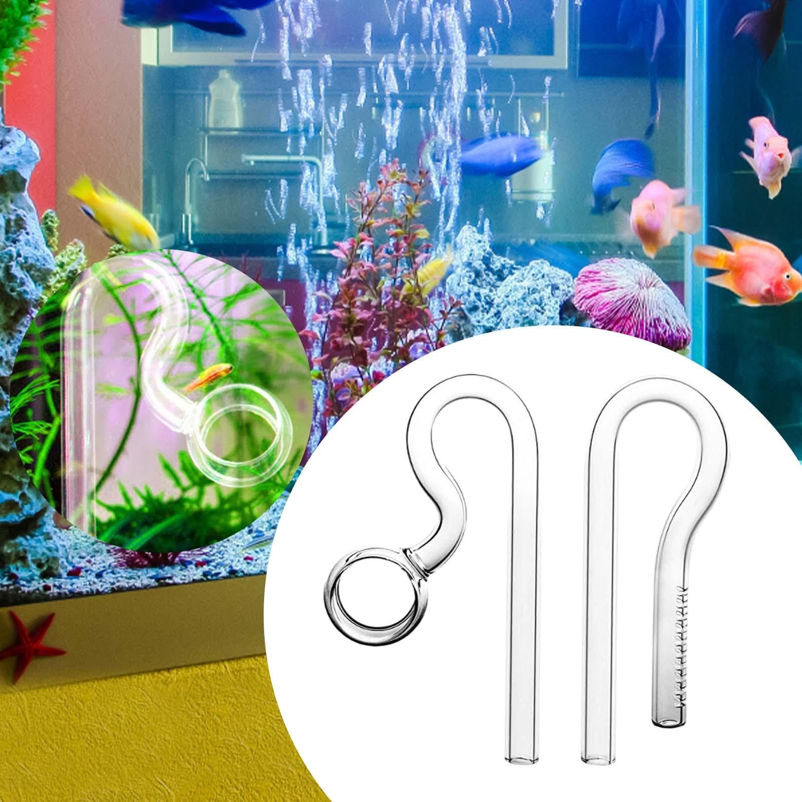 Baoblaze Tubo de de Vidrio, Flujo de Entrada, Salida Violeta, Tanque plantado para Acuario, paisajismo acuático, 13mm