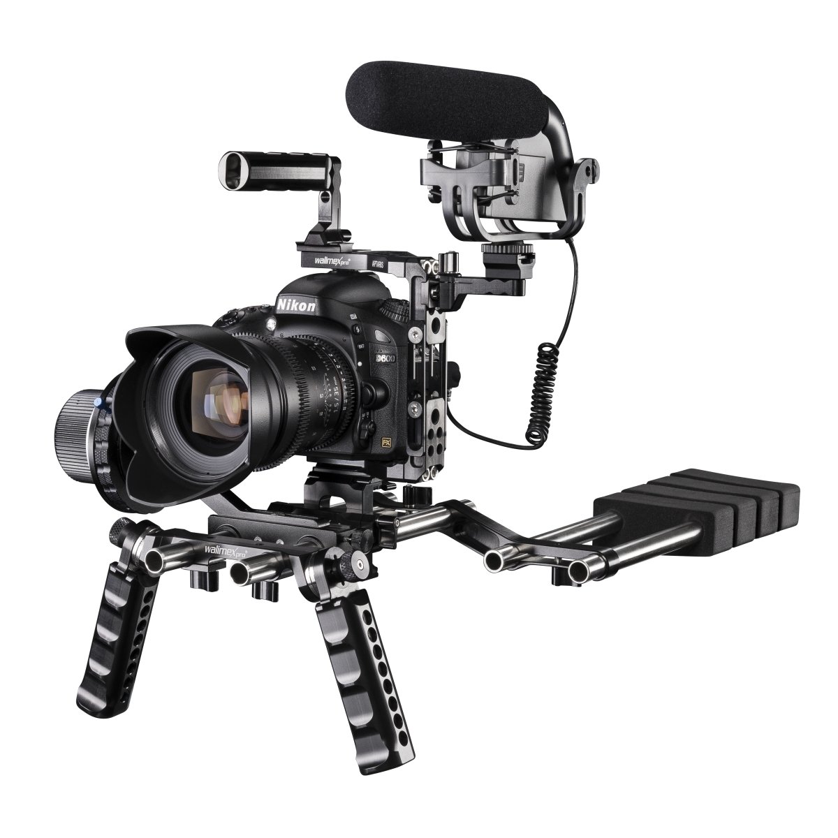 Walimex Pro Aptaris Schultermodul für System und DSLR Kamera für 15mm Rods inkl. Schulterpolster