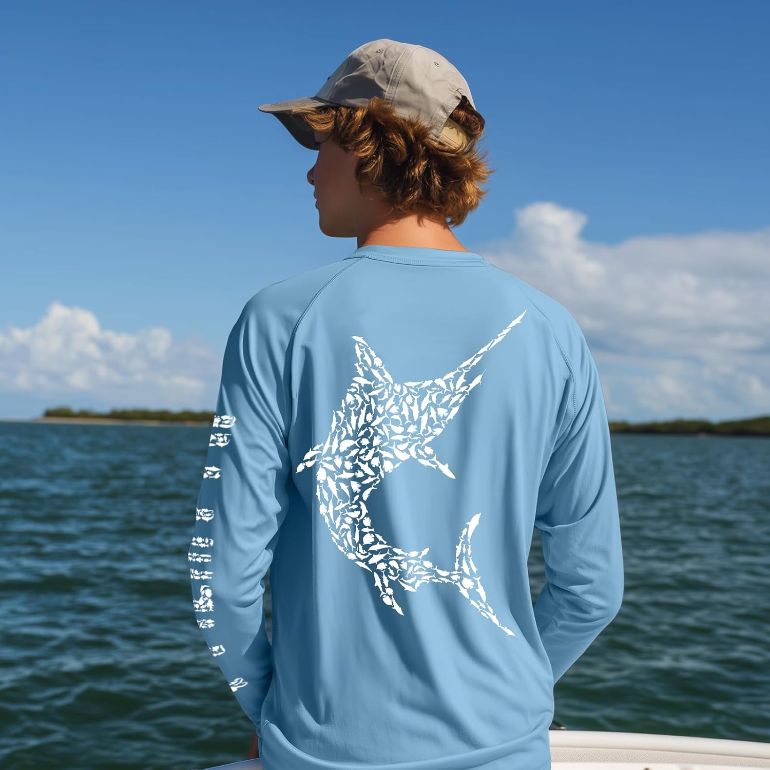 Palmyth Fishing Shirts for Men Sun Protection Long Sleeve T Shirt UPF 50+ Quick Dry Tee - Image 2
