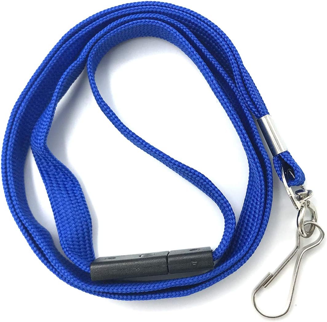 Bird Fiy Lanyards Safety Blue Lanyards Neck Flat Premium Breakaway Badge Lanyard with J-Hook for ID Nametag Badge Holder (Blue, 25 PCS) - Image 5