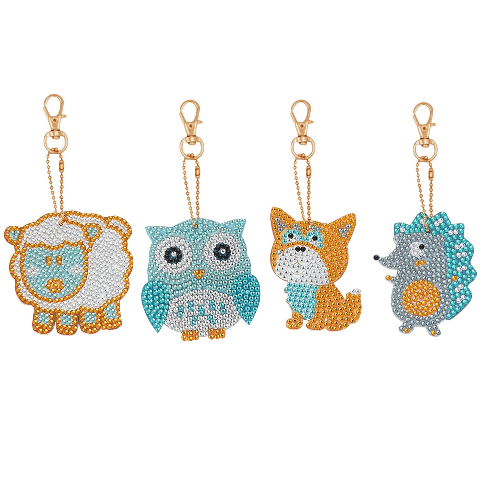 12 Pcs 5D Diamant Painting Anhänger DIY – Schmetterling & Vogel-Motive, Mit Schlüsselanhänger – Bastelset Für Dekoration & Geschenk