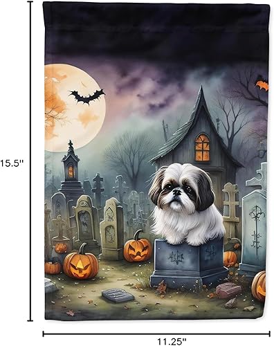 Miniatura 122 de Caroline's Treasures DAC2011GF - Bandera decorativa para jardín de Halloween con diseño de beagle para jardín, jardín, jardín, jardín, multicolor