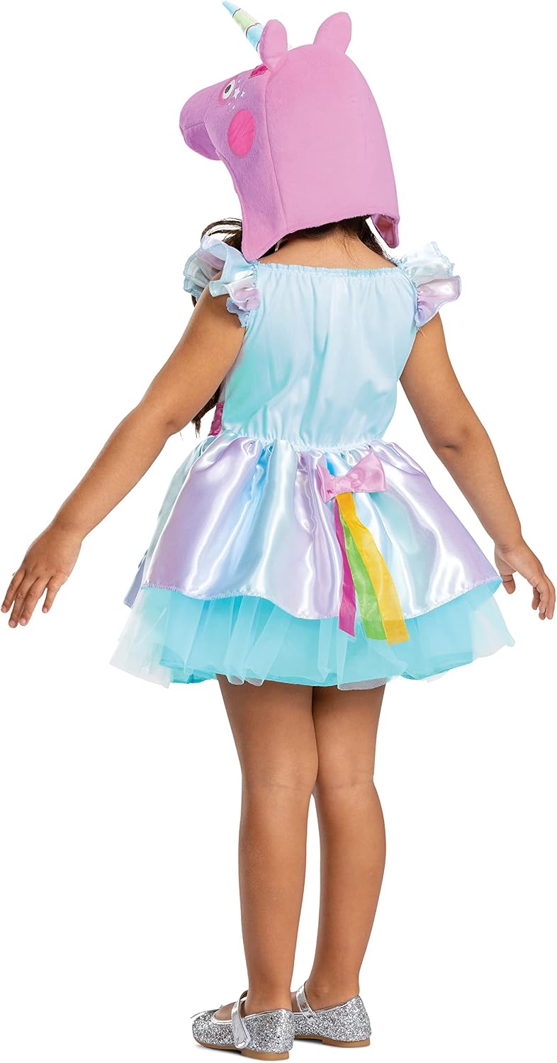 Peppa Unicorn Toddler Costume, Official Peppa Pig Costume Outfit and Headpiece