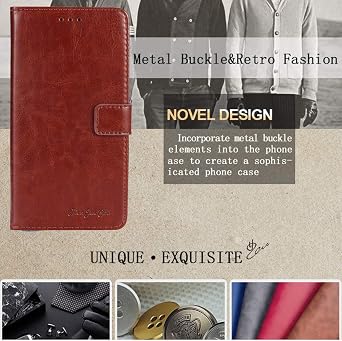 Brown Book Stand Retro Business Flip Leather Protector phone TPU Silicone case For Oukitel WP8 pro 6.49 inch Cover Etui Wallet
