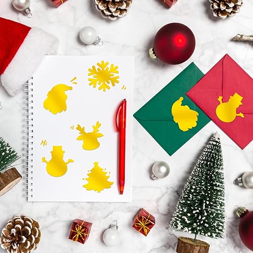 Miniatura 6 de 360 calcomanías de sellado de sobre, calcomanías de oro para sobres, calcomanías decorativas de sobres, calcomanías de Navidad para regalo,