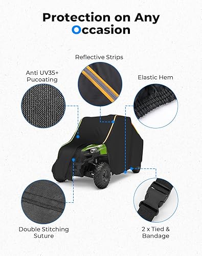Miniatura 4 de KEMIMOTO Funda UTV de 2 plazas resistente tamaño mediano compatible con Polaris RZR General, Can-Am Maverick, Talon, Teryx, Zforce, Viking, YXZ SXS