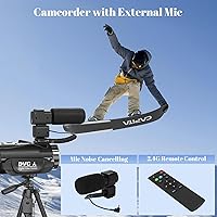 Vista 5 de VETEK Cámara de video, videocámara 8K 48MP UHD WiFi Vlogging Cámaras para YouTube 18X Zoom digital IR Visión nocturna Cámara de pantalla táctil