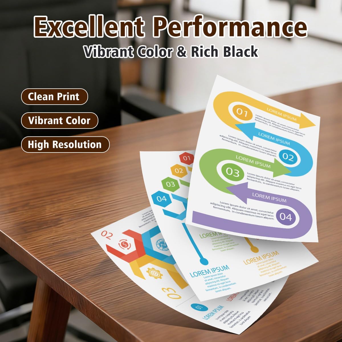 712XL Ink Cartridges High Yield Replacement for HP 712 712XL 712 XL High Yield Ink, Cartridges Replacement for HP DesignJet T650 T630 T210 T230 T250 Printers (4 Pack, Black, Cyan, Yellow, Magenta)