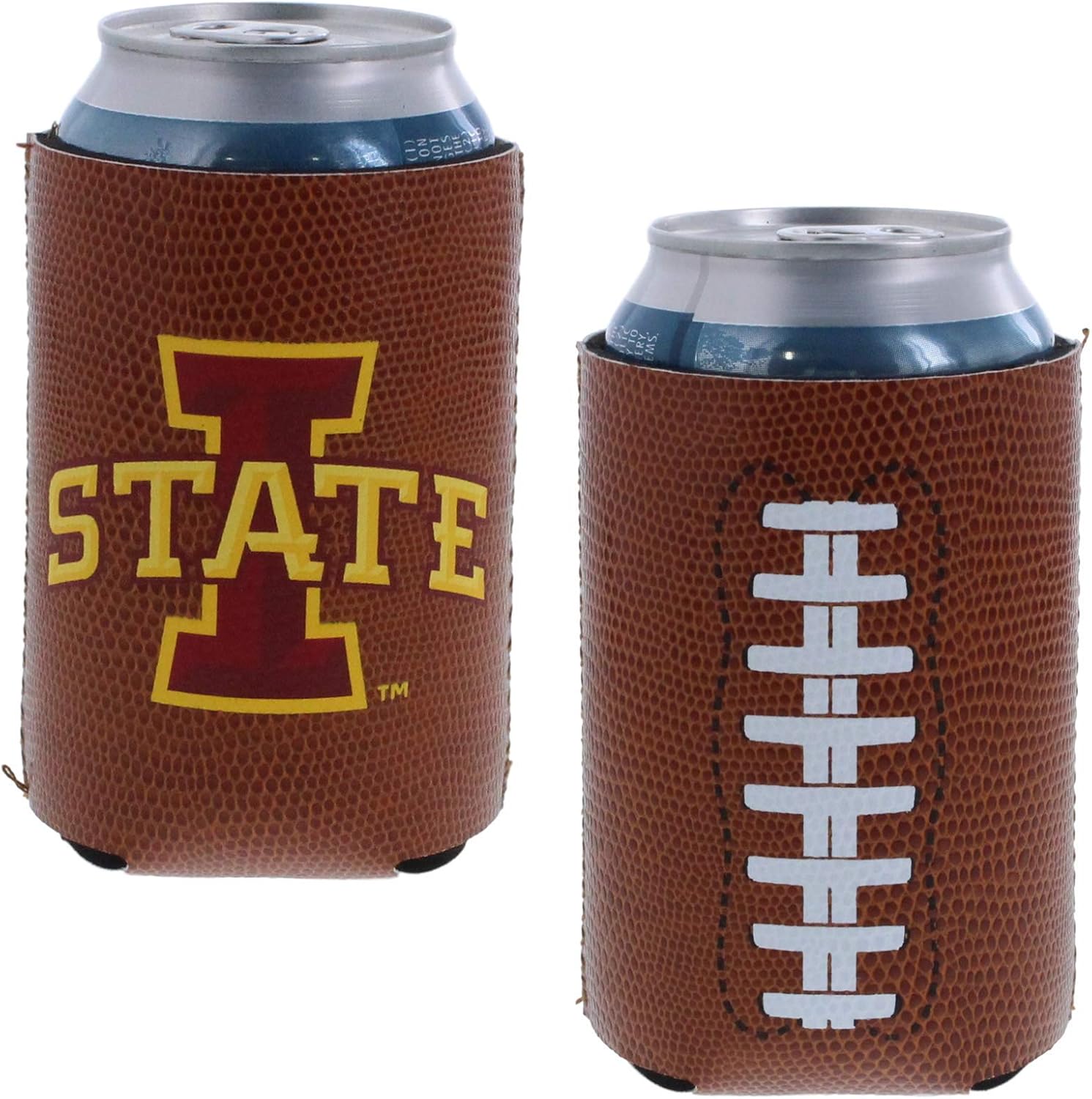 College Football Team Logo Pigskin Can Cooler Insulator Sleeve Holder Huggie 2-Pack (Iowa State Cyclones) : Sports & Outdoors