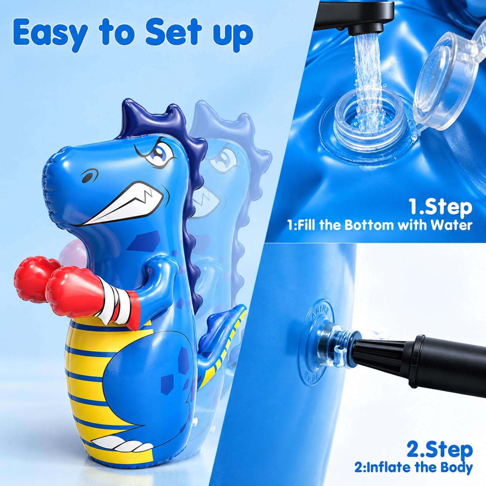 Kids Inflatable Punching Bag - Unicorn & Dino Bop Bag -4 Kids Inflatable Punching Bag - Unicorn & Dino Bop Bag -4