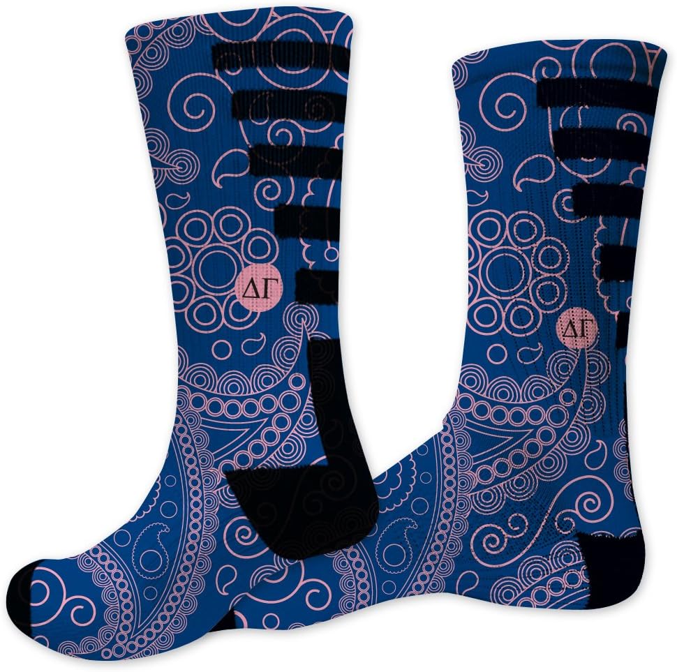 Delta Gamma Performance Crew Sock - Vintage Design