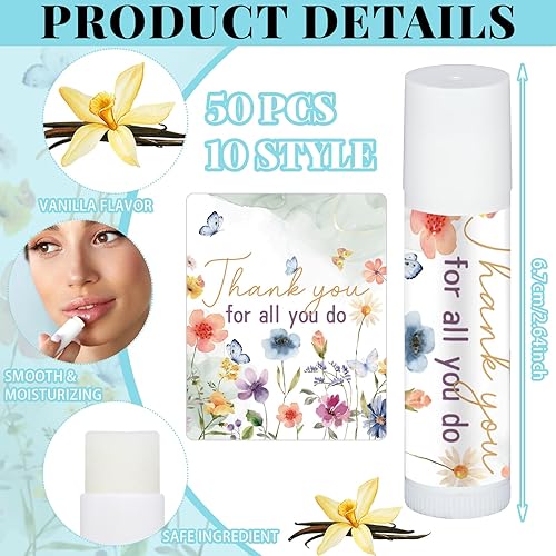 Miniatura 5 de 50 unidades de bálsamos labiales inspiradores a granel motivacionales pequeños regalos de agradecimiento para boda, novia, baby shower, regalos de
