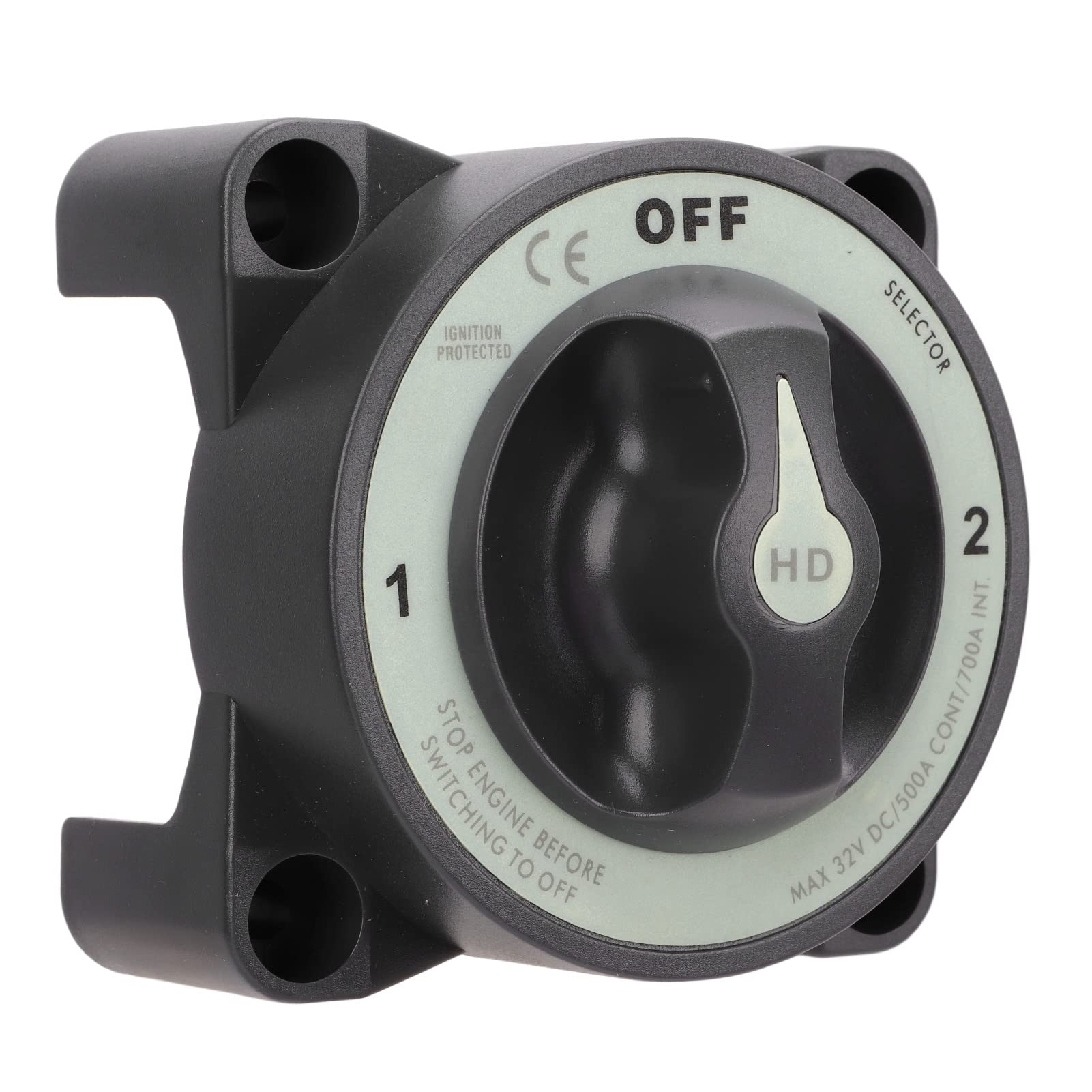 Battery Disconnect Switch 500A 3 Position RV Boat Power Cut Switch, IP66 Ignition Power Cut Master Switch Battery Selector Switch for RV Boat