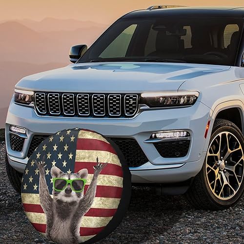 Miniatura 9 de Cubierta de llanta de repuesto para neumáticos de caravana, protectores de neumáticos para remolque, RV, SUV, camión, remolque de viaje (I Hate Pull