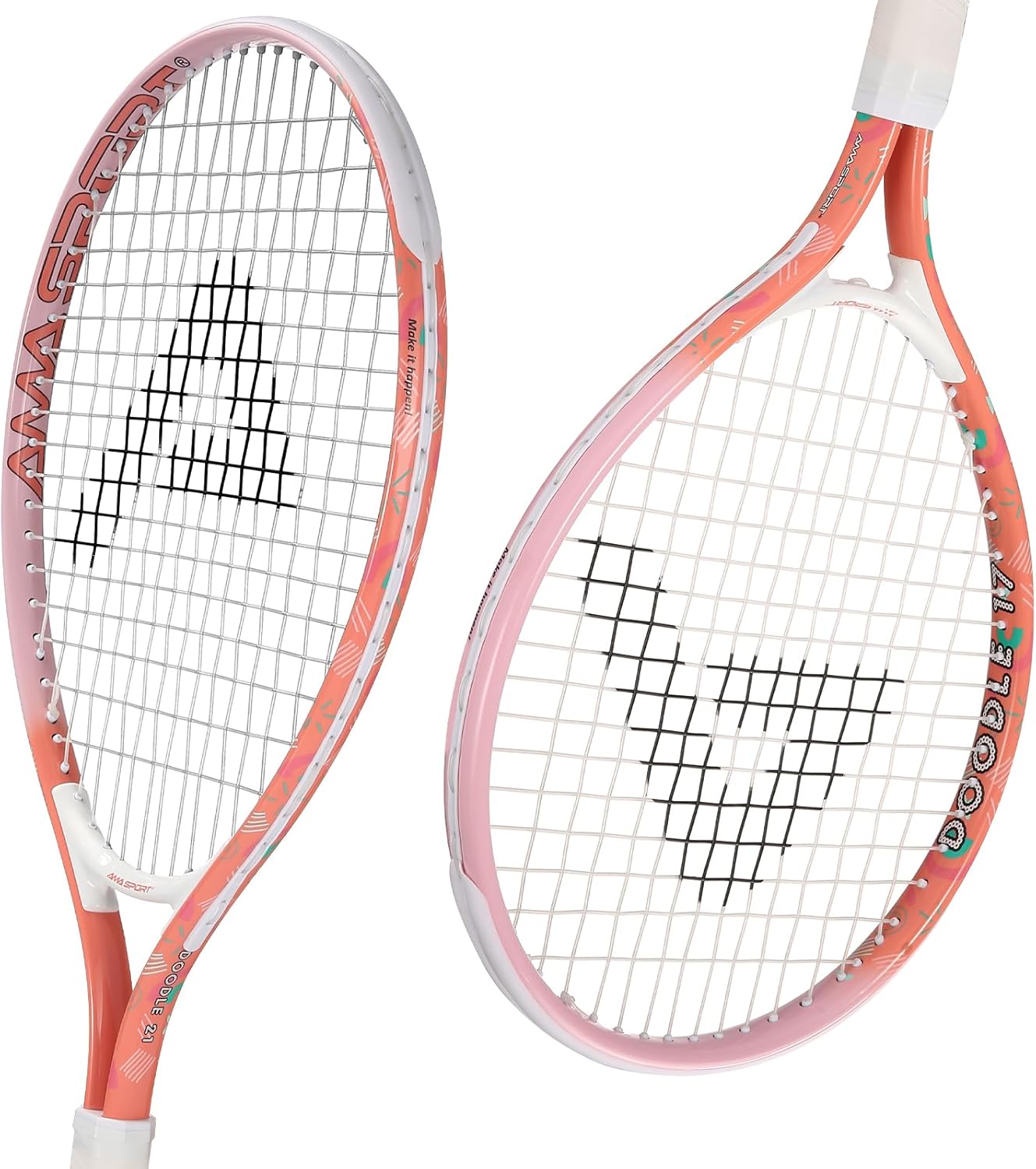 AMA SPORT Kids Tennis Racket for Junior Toddlers Starter Kit 17-25" Tennis Racquet for Girls and Boys with 420D Nylon Shoulder Strap Bag