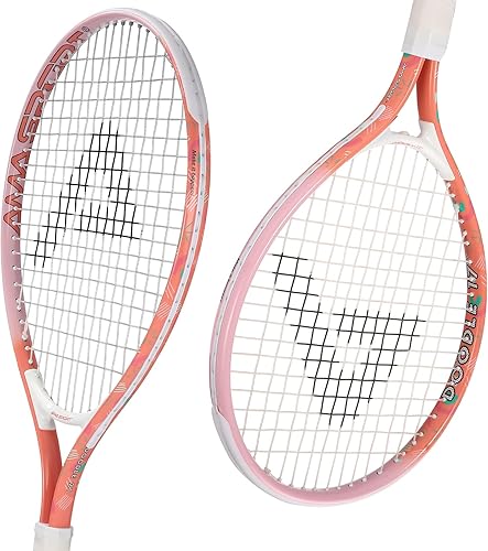 Vista 7 de AMA SPORT Raqueta de tenis para niños pequeños, kit de iniciación de raqueta de tenis de 17 a 25 pulgadas para niñas y niños con bolsa de nailon