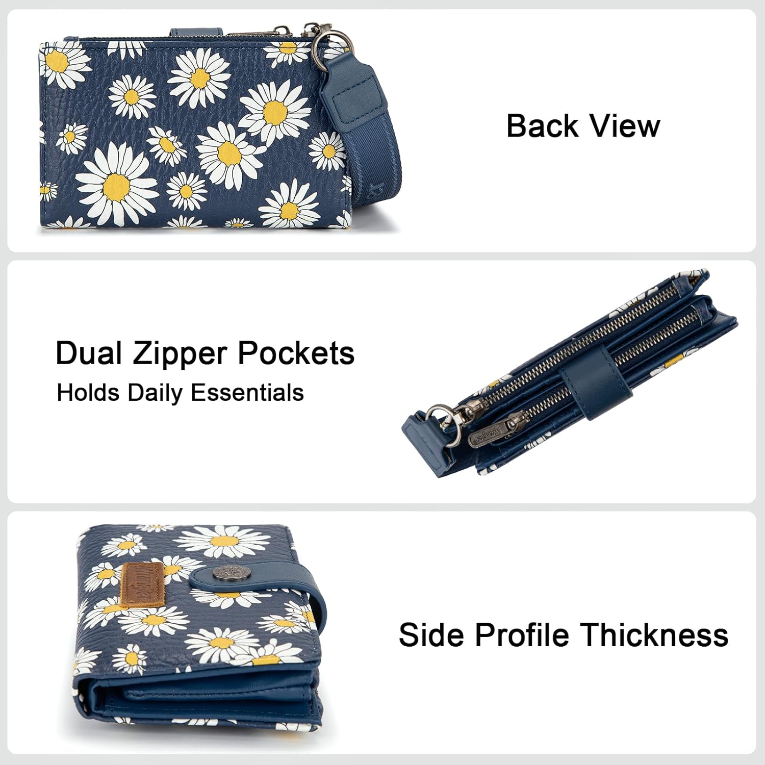 Montana West X Wrangler Wristlet Wallets for Women Small Bifold Wallets Rfid Blocking Large Capacity Ladies Wallet