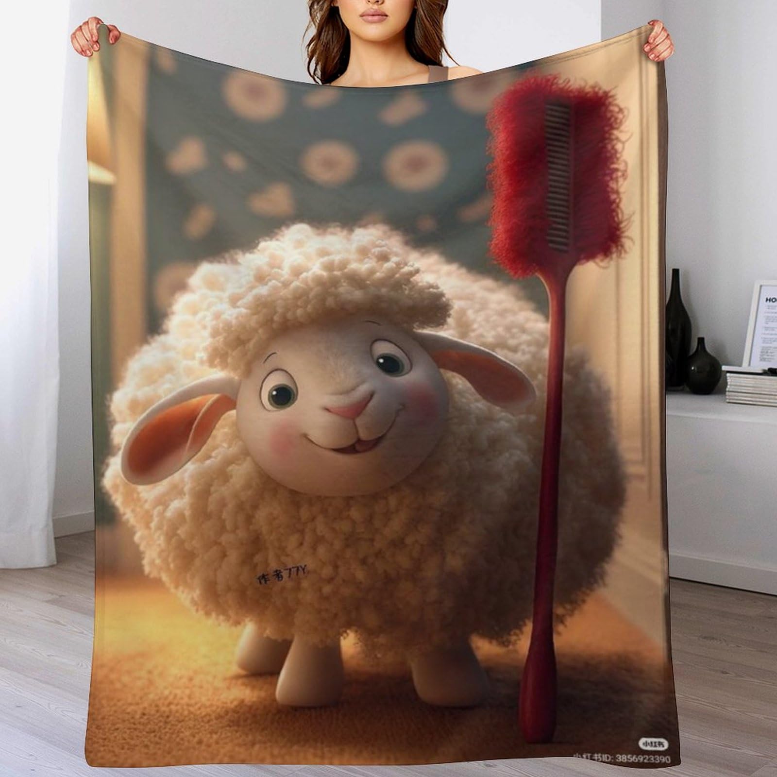 Couverture mouton contre le froid : flanelle douce pour canapé