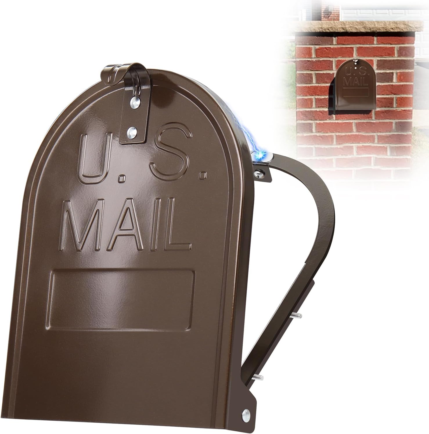 Mailbox Door Replacement Brick Mailbox Door,8 Inch (Width) by 10 Inch (Height) Snap-in Replacement Mail Box Door for Brick Standard Curbside Mailboxes