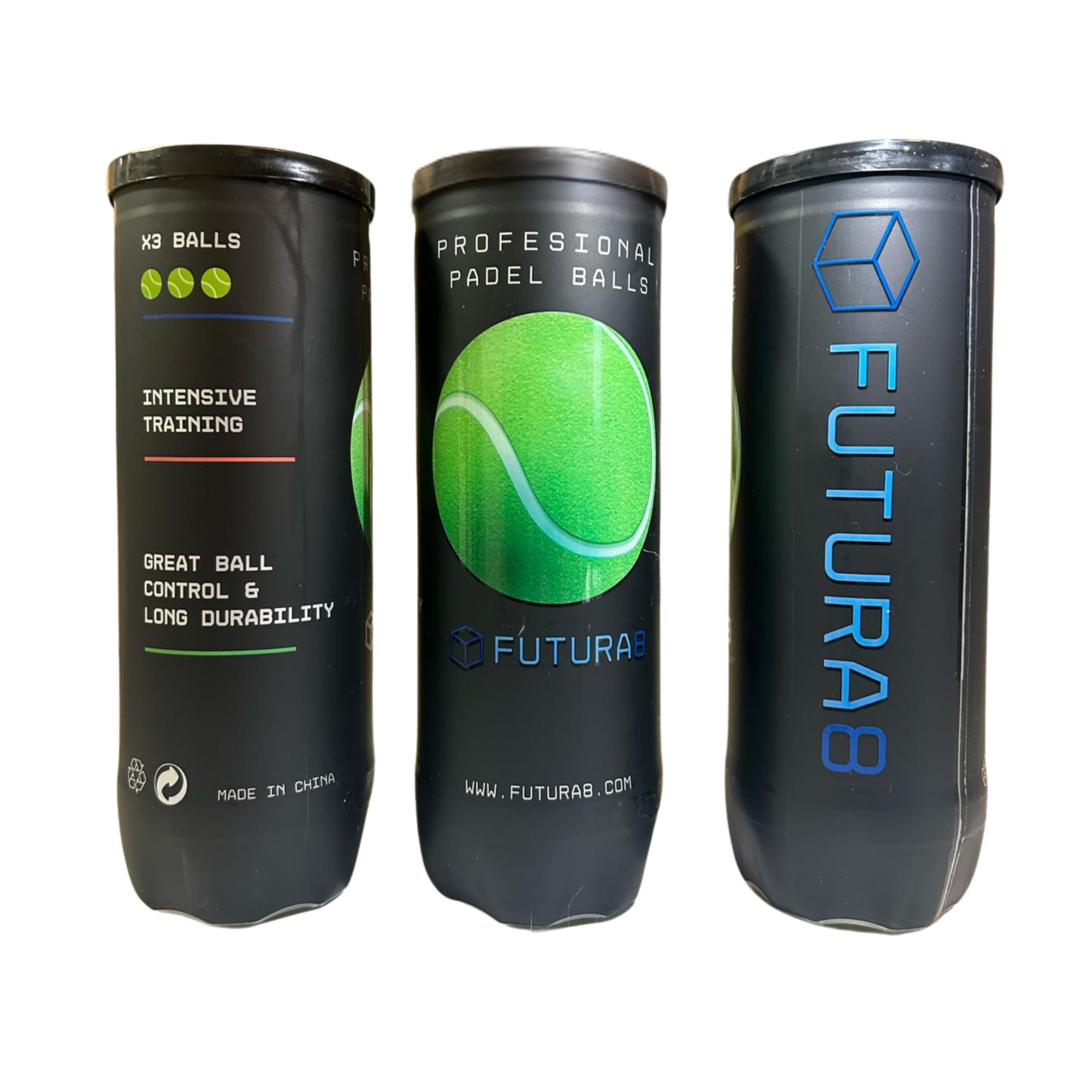 Pelotas de pádel, Botes presurizados de 3 Bolas, Alta Durabilidad, Rebote Constante, presión Estable, aptas para Entrenamiento, competición, Indoor y Outdoor, Pelotas Premium de pádel
