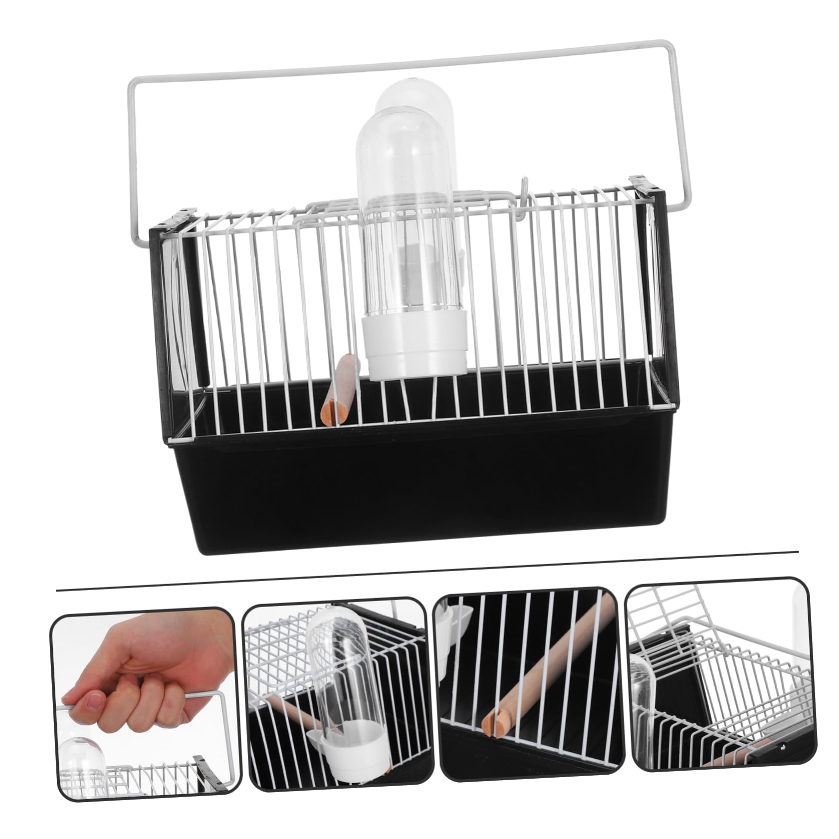 1pezzi Gabbia Portatile Per Uccelli Trasportino Per Pappagalli Con Pollo Di Gioco e Struttura Leggera Per Esterni e Interni Facile Da Montare e Trasportare