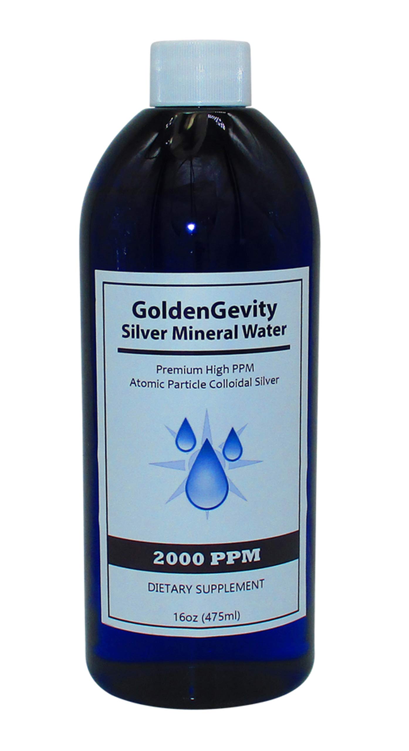 2000 PPM Get 200 X More Than 10 PPM | NONTOXIC Atomic Particle Colloidal Silver Trace Minerals | Immune Support | 16 Oz. (475ml)