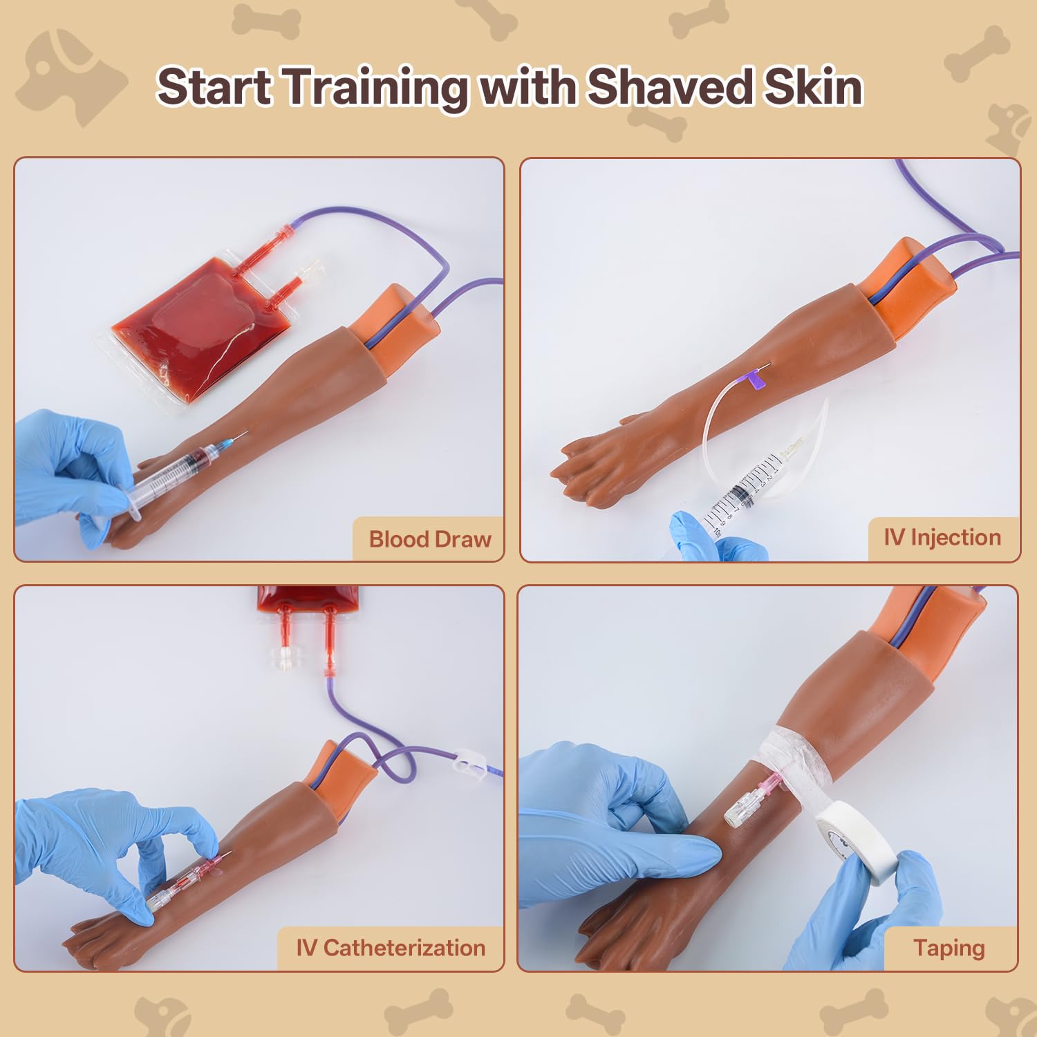 Fur Pet Canine IV Practice Kit per la pratica del prelievo di sangue e