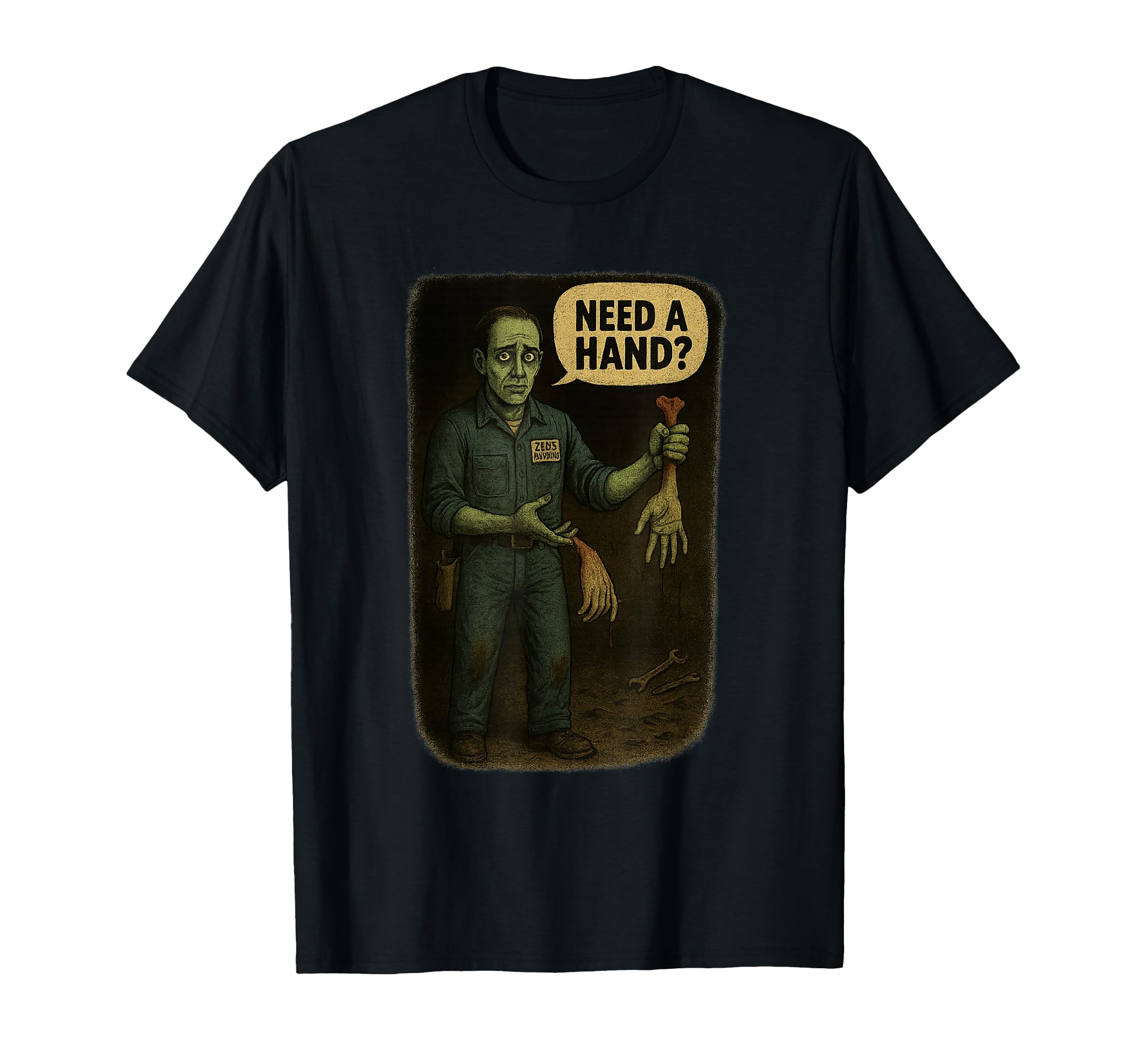 Need A Hand, diseño de Terror para Halloween, Zombi y Fontanero Camiseta
