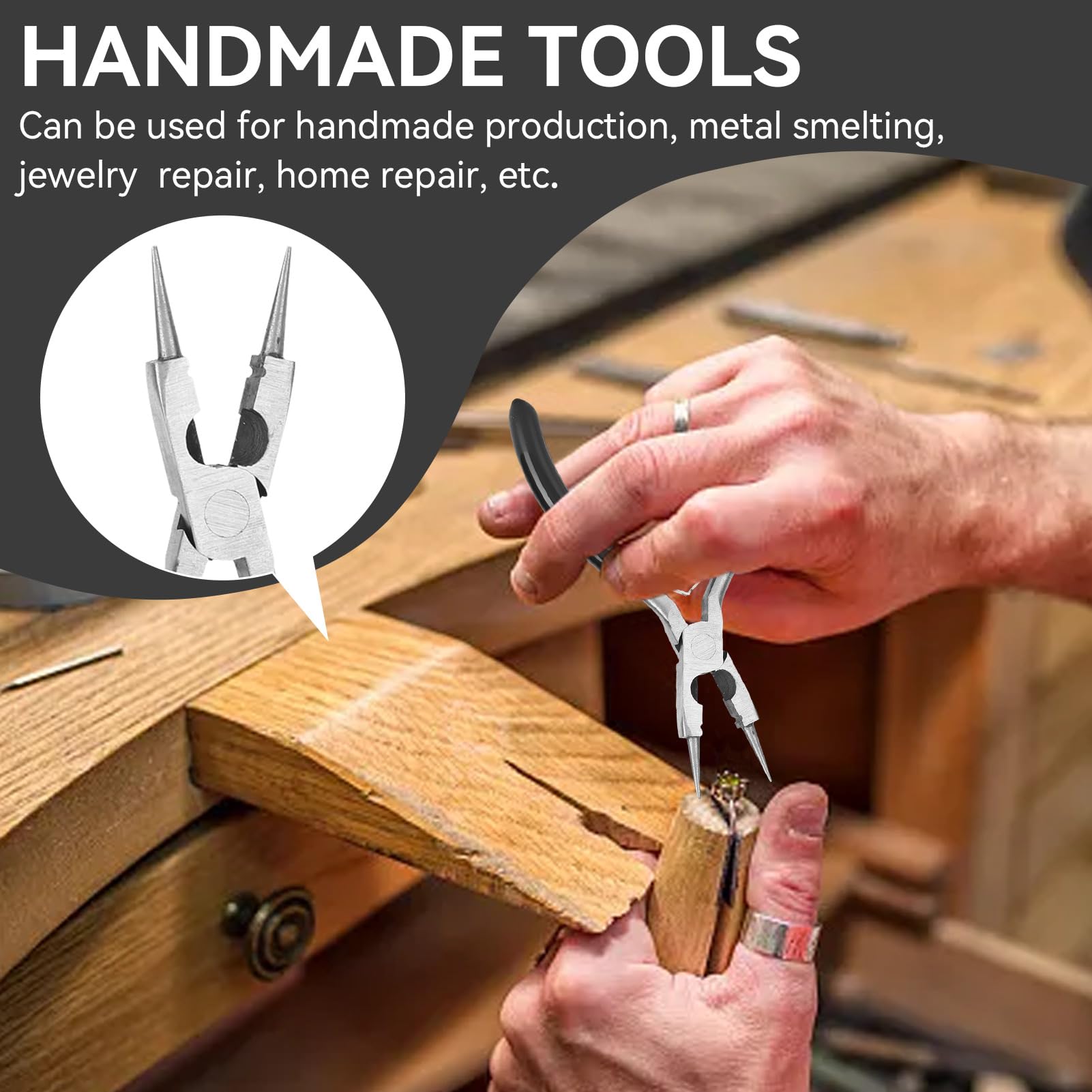 2pcs Jewelry Pliers for Jewelry Making, 4 in 1 Multifunction Needle Nose Pliers for Wire Wrapping Jewelry Making Tools