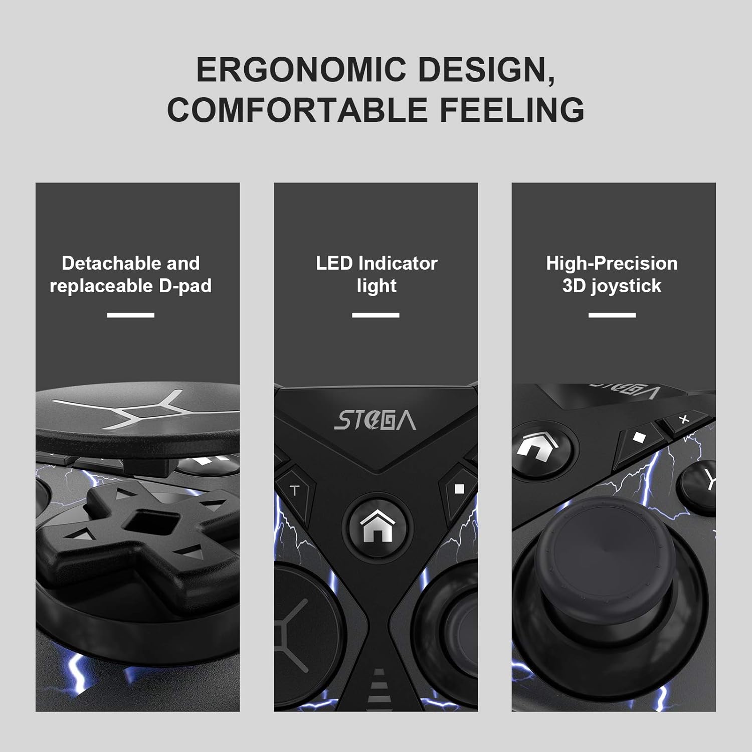 Black Friday Clearance Wireless Pro Controller for Nintendo Switch, Supports Motion Control and Dual Vibration, Controller Compatible with Switch Lite/Phones, with Custom Programming Function DIY Replacement Case (Black)