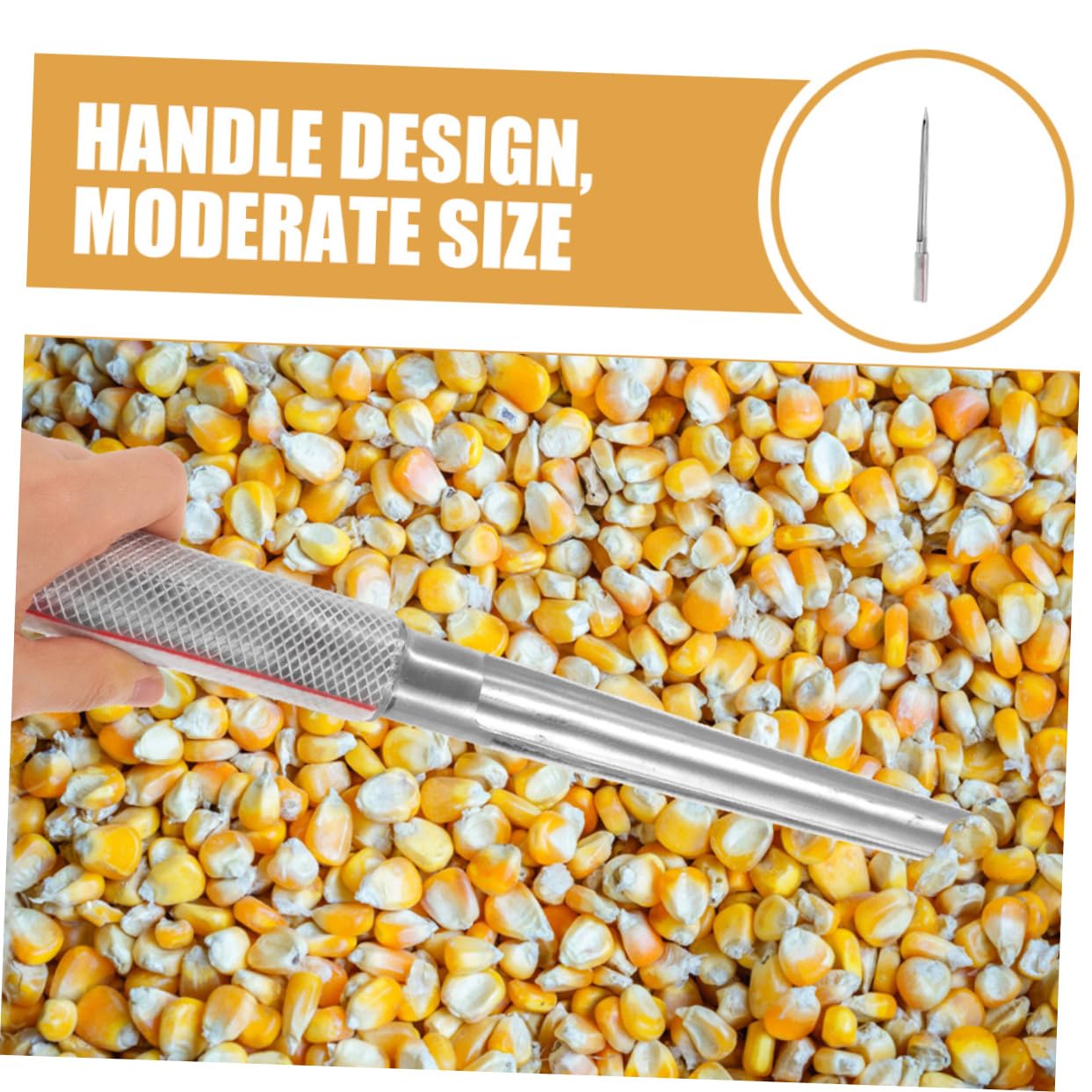 SOLUSTRE Campionatore Asta Sonda Acciaio Inossidabile e Cereali in Portatile per Resistente alla Ruggine Semplice da Usare Agricoltura e Lavorazione del Cibo