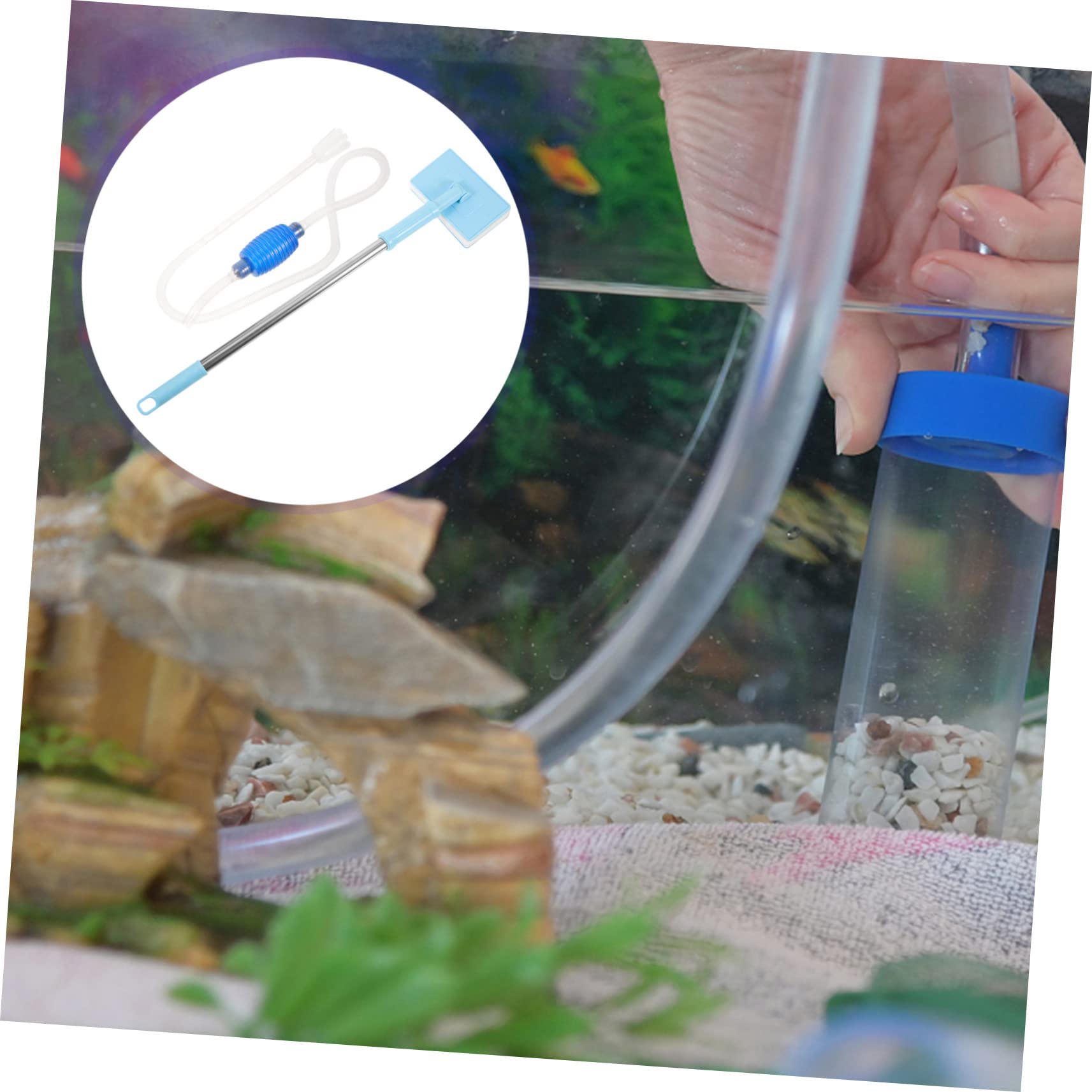 Kisangel 5 Sätze Wasserwechsler für Aquarien aquarienstaubsauger Aquarium reinigungspumpe Aquarium Reinigungssystem Aquarium Sauger Wasserreiniger für den Haushalt Aquarienwerkzeuge Plastik