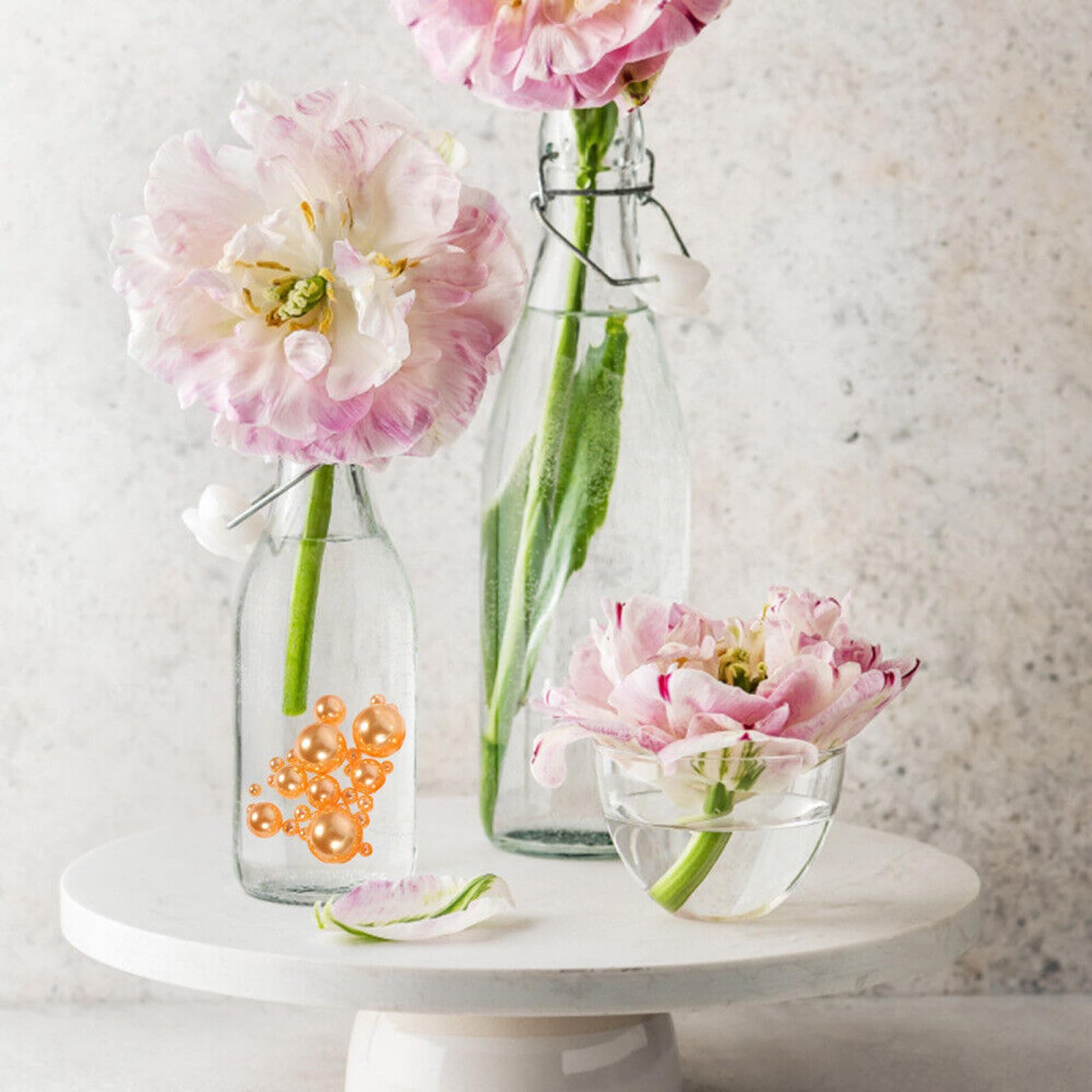 Perles Flottantes Fuchsia | 150 Perles De 8/14/20 Mm Pour Centres De Table, Vases | Remplissage De Vase Sans Trou | Décoration De Fête Perlée