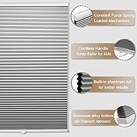 Vista 2 de MYshade Persianas celulares opacas, sin cordón, persianas para ventanas, persianas para ventanas, persianas de panal para ventanas de interiores