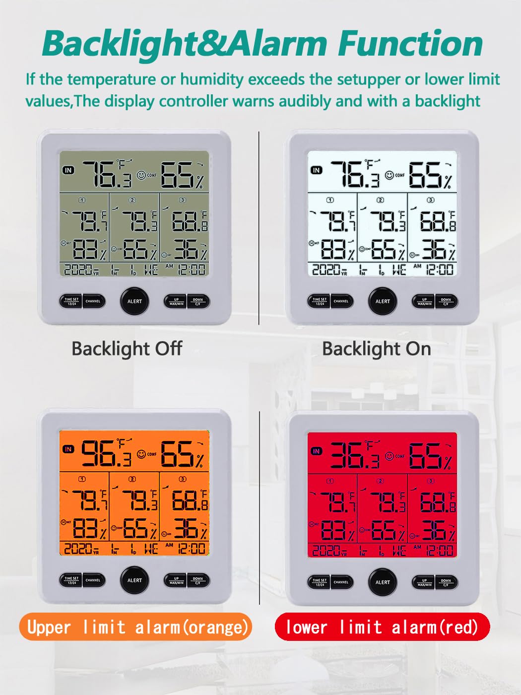 Timloon TY02 Backlight and Alarm Function Display
