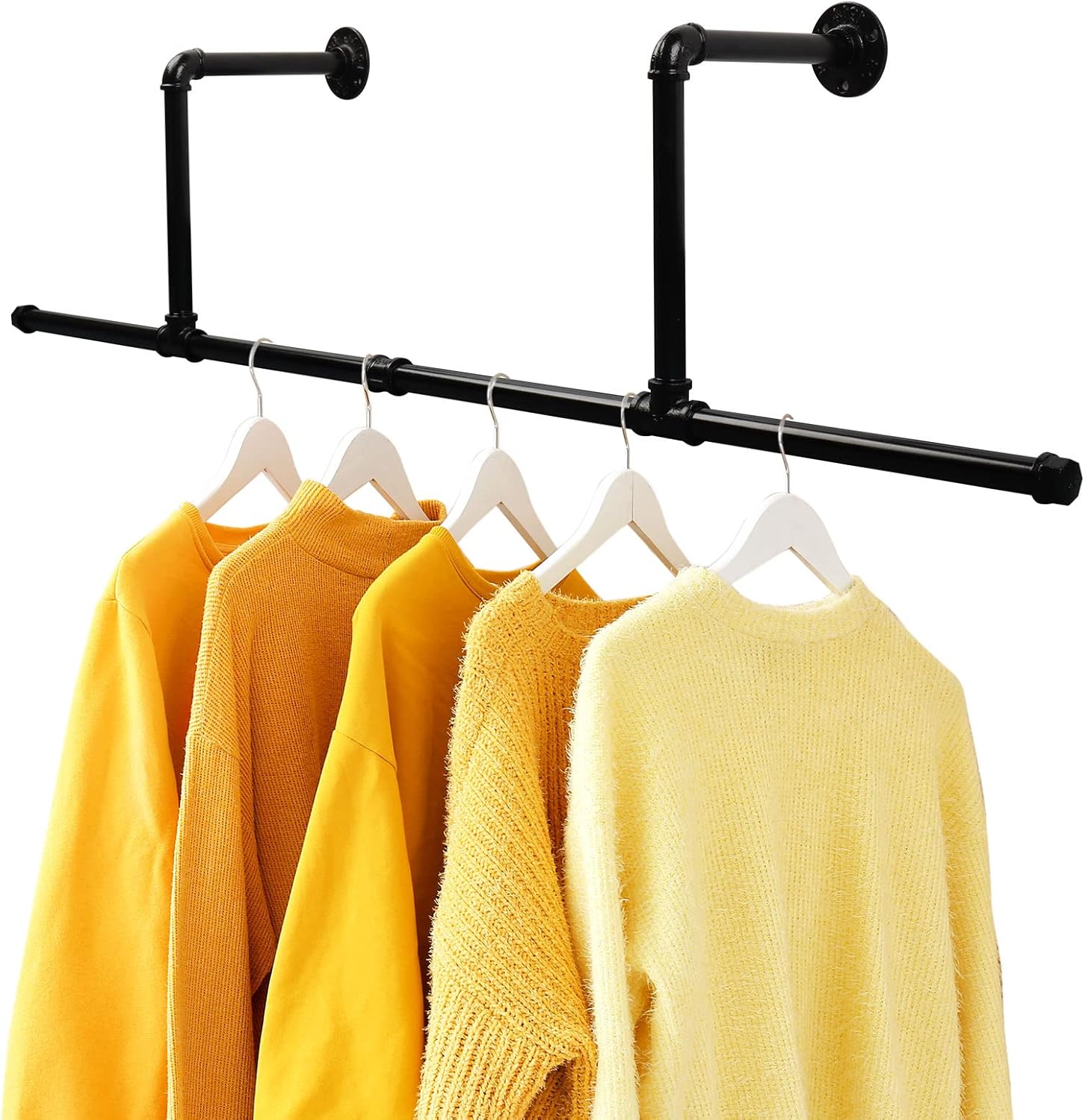 MUZIK 40 Inch Clothes Rack, Heavy Duty Wall Mounted Garment