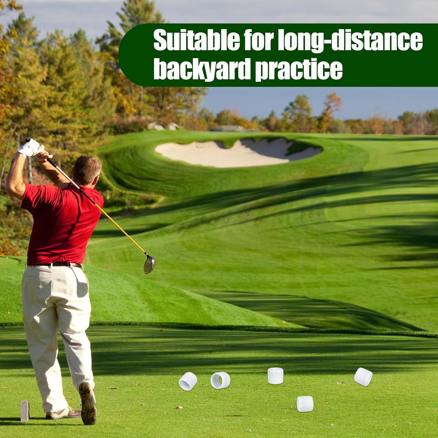 Yummy Sam 18PCS Practice Golf Balls, Full Swing Training Golf Balls for Backyard, Perfect Training Aid for All Golfers, Restores Authentic Feel for Indoor or Outdoor, 18 Pack