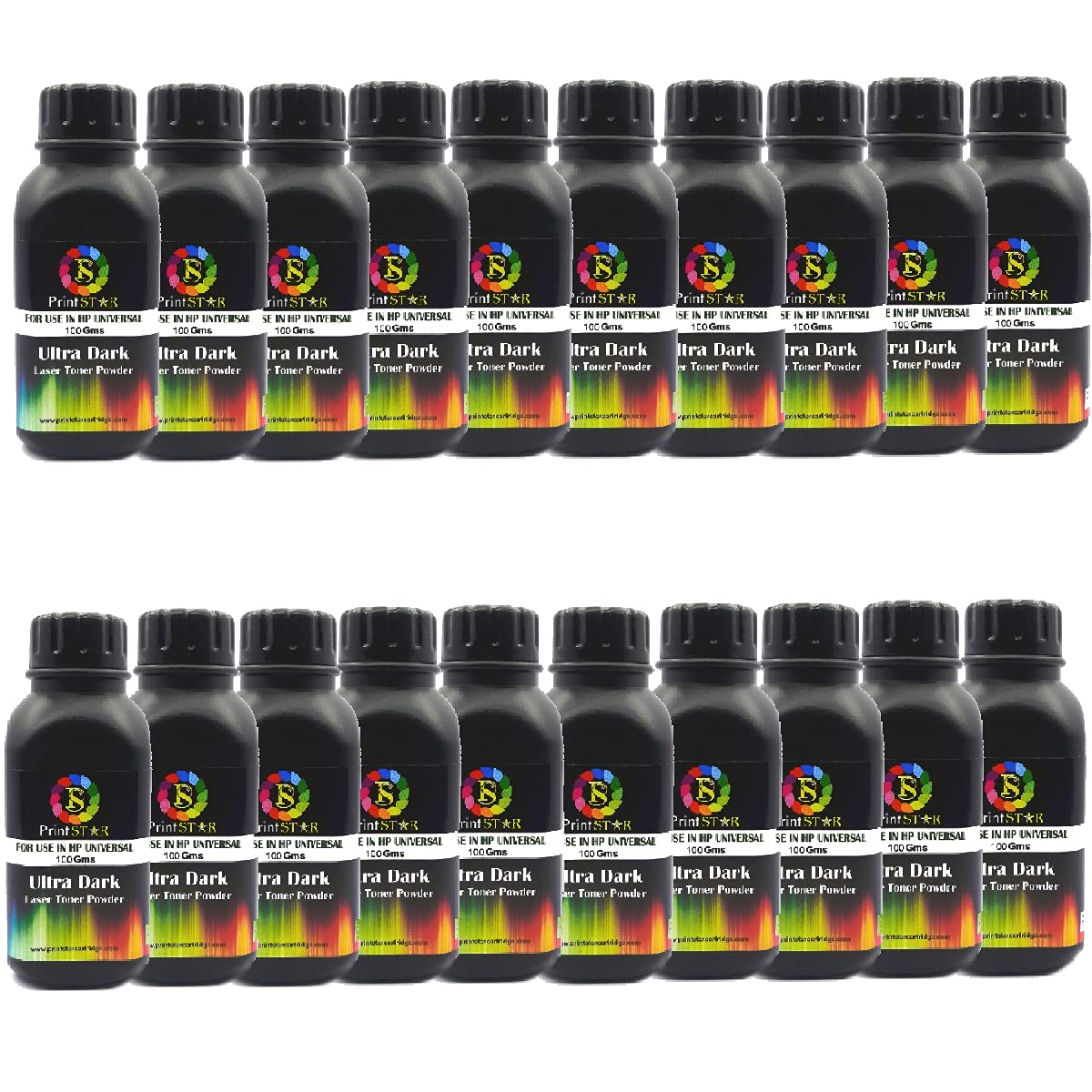 Print Star Ultra Dark Toner Powder for HP 12A/15A/49A/53A Canon FX9 Toner Powder Single Color Toner (Black) (Pack of 20)-image-18