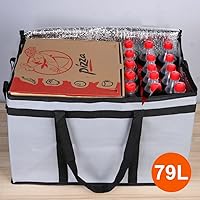 Vista 159 de Bodaon Paquete de 1 bolsas de compras reutilizables aisladas, bolsa enfriadora de picnic XL con cremallera superior para frío, bolsa aislada