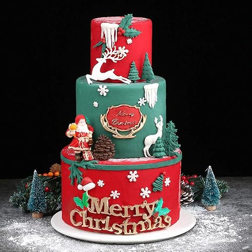 Miniatura 7 de Juego de 3 moldes de silicona para fondant de Navidad, pasta de azúcar, chocolate, caramelos, tartas, cupcakes, herramientas de decoración (árbol de