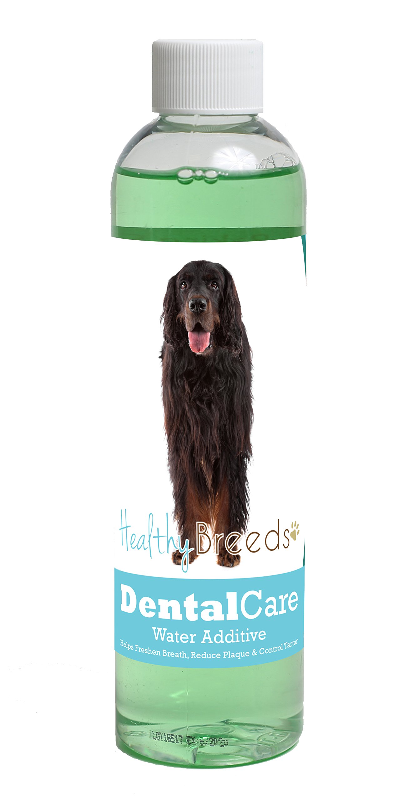 Healthy Breeds Dog Dental Care Water Additive for Gordon Setter - Helps Freshen Breath, Reduce Plaque &amp; Control Tartar - Mint Flavor - 8 oz