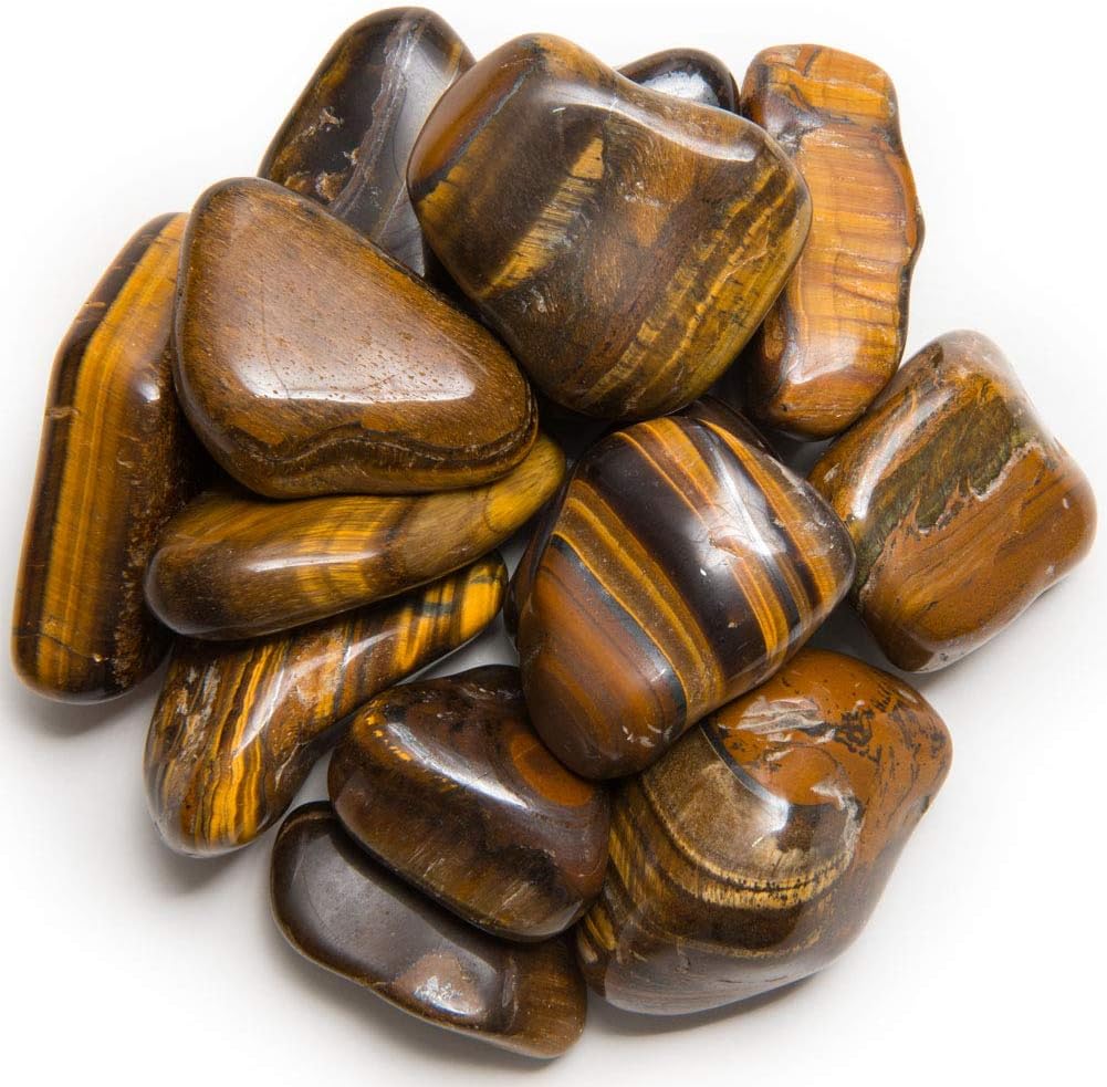 3 lbs of Large Tiger Eye A Grade Stones from Brazil - Tumbled Rocks Perfect for Art, Crafts, Reiki, Wicca and Wire Wrapping!