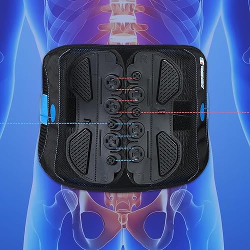 Miniatura 4 de TIMTAKBO - Cinturón de apoyo lumbar cómodo para mujeres y hombres, alivio del dolor de espalda baja, descompresión lumbar inferior para hernia de