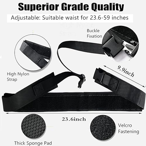 Miniatura 2 de Cinturón de ejercicio para ejercicios de cadera, portátil, antideslizante, correa para mancuernas para gimnasio y entrenamiento en casa