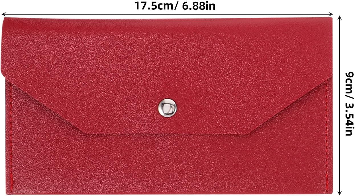 OUNONA Pu Leather Card Holder Wallet Set 4pcs, Long Minimalist Budget Envelope Wallets with Cash Organizer, Multi Card Holder Pouches for Travel and Casual Use image 2
