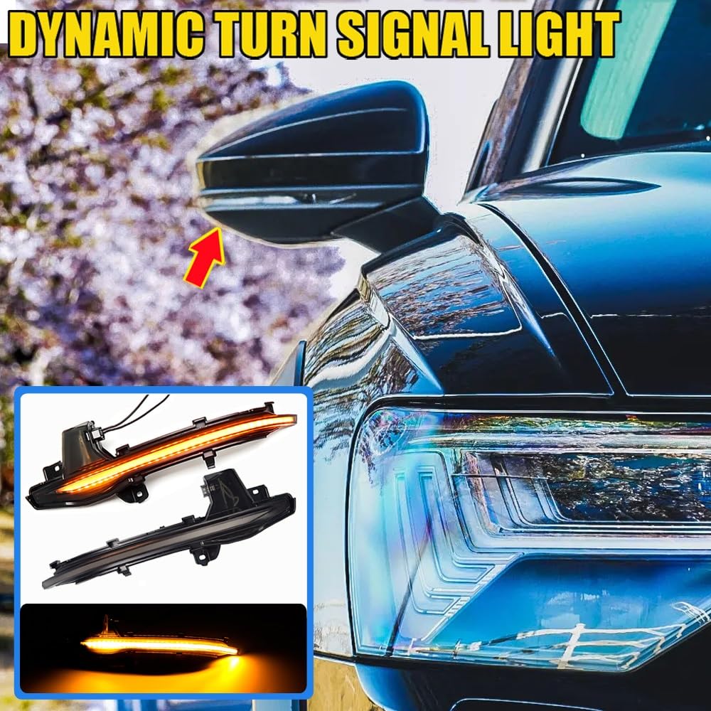 Luz estroboscópica ultradelgada para A6 C8 4A A7 4K A8 D5 4N 2019 2020 Dynamic Car Side Mirror Lamps Led Indicador De Luz De Señal De Giro Luces ​de Giro