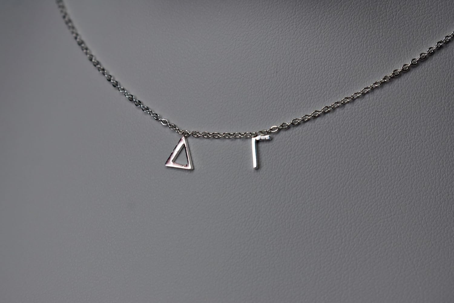 Delta Gamma Necklace- DG Greek Letters Necklace, Silver Plated Sorority Gifts Necklace, Long-Lasting Delta Gamma Gifts for Women - Image 4