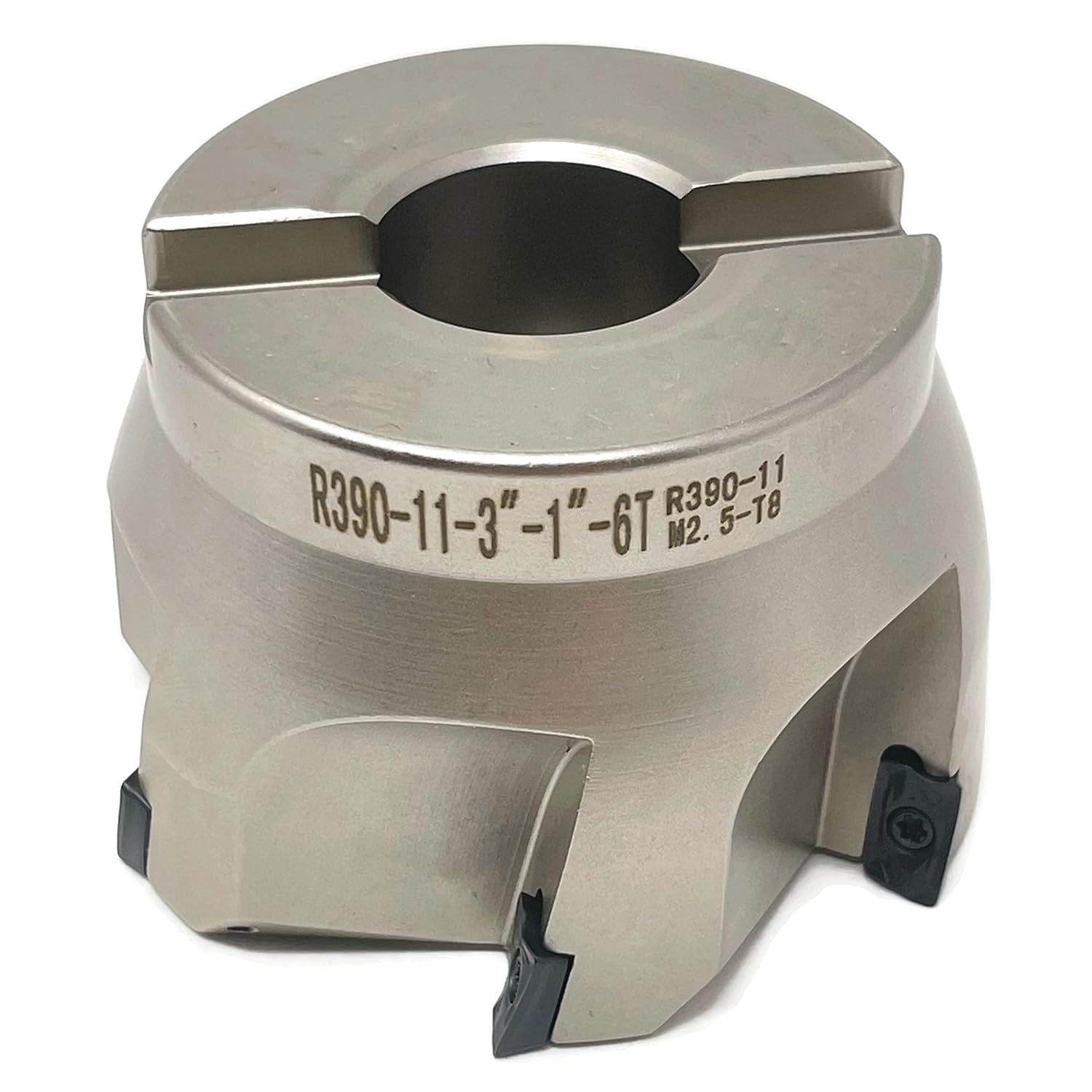 CME 3" 90° Indexable Face Mill w/ MT2 Arbor, R390 Inserts Included, 6 Flutes